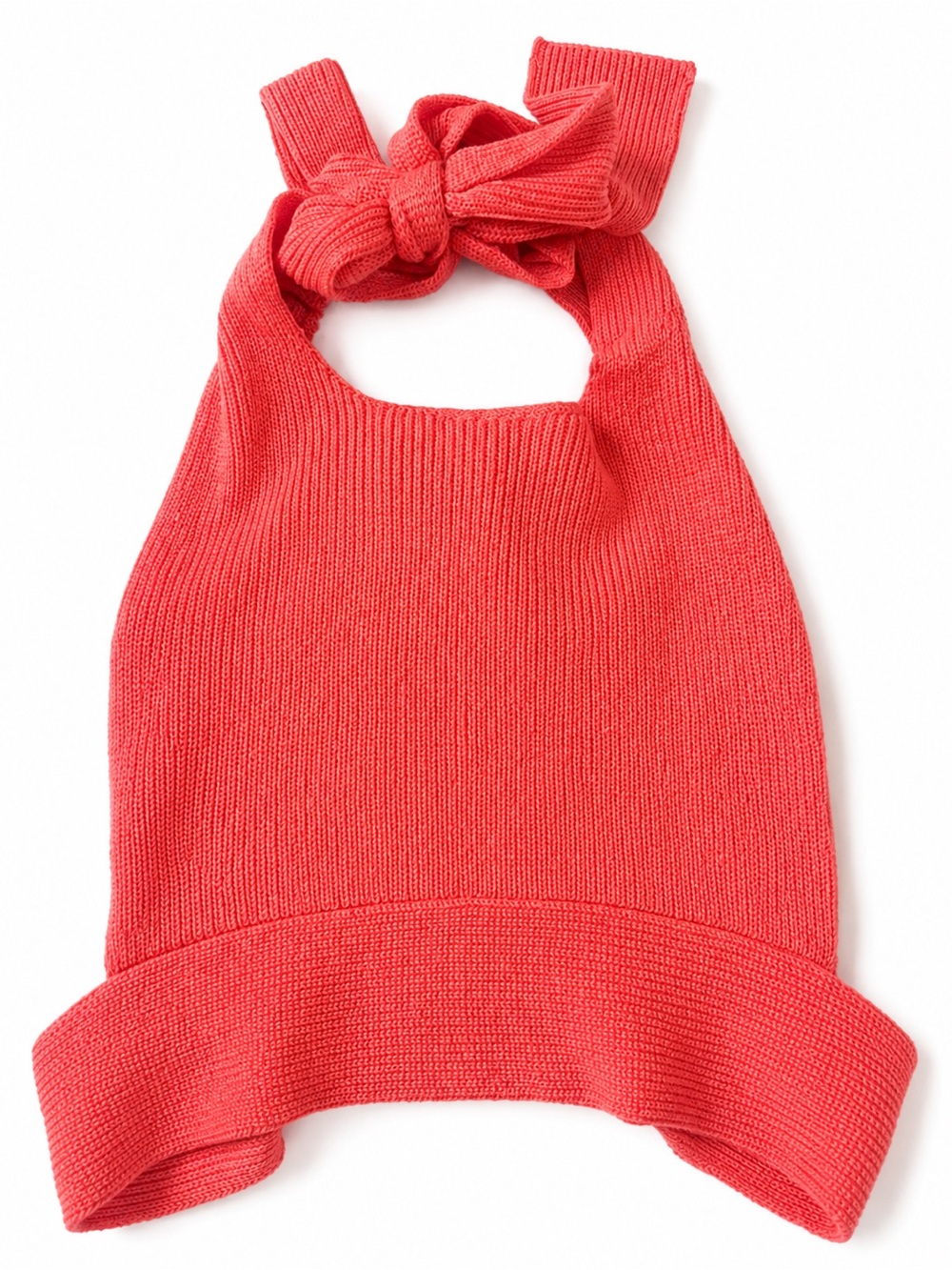 Free People Coral Knit Bow Halter Top